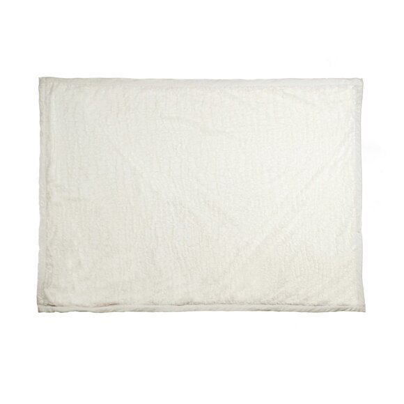 Luxe Home Decor Classic Faux Fur Throw | 1-Piece | Ivory mink | 50"x70" - Picture 1 of 5